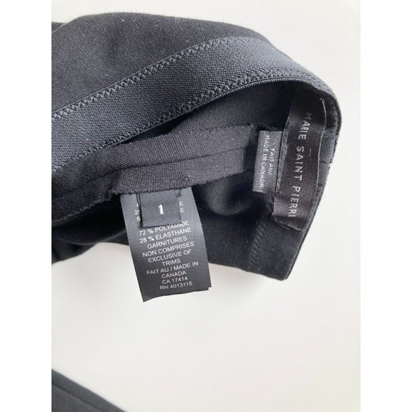 MARIE SAINT PIERRE Black Ponte Knit High Rise Ankle Zip Leggings, Size 1 / S - Picture 12 of 14